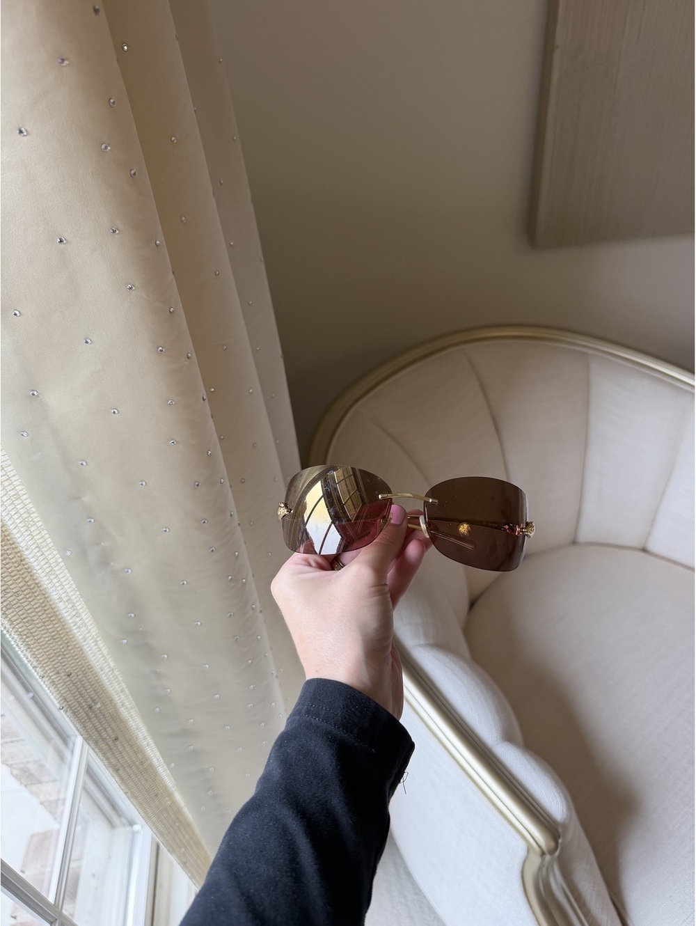 Cartier Rimless Rectangular Sunglasses